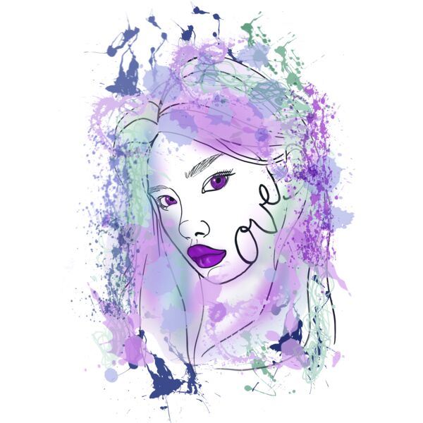 Girl Love Basic Line Art Desgin Thumbnail